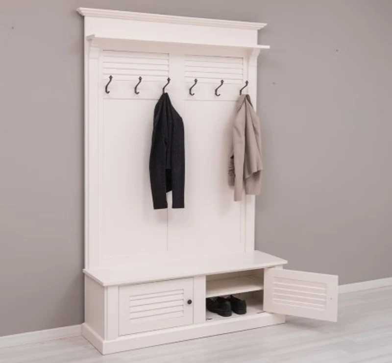 Casa Padrino Garderobe im Landhausstil mit 2 Türen, 140 x 41 x 210 cm