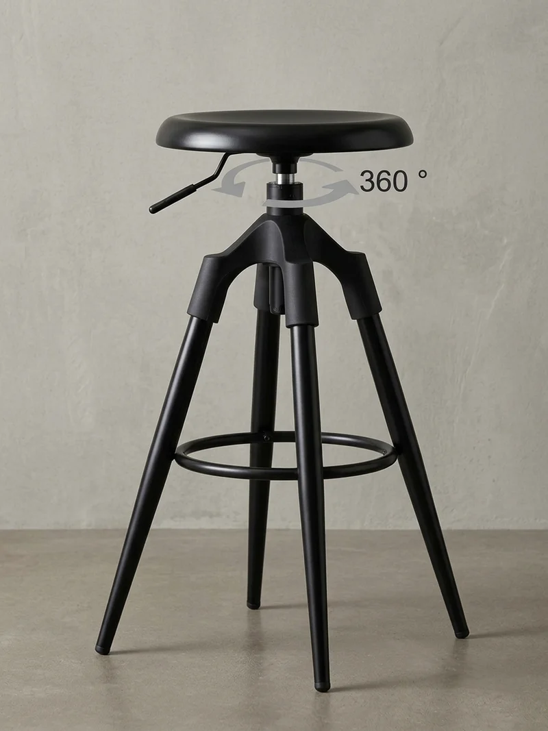 Barhocker Industrial Höhenverstellbar Drehbar Goldfarben