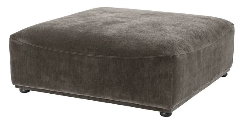 Casa Padrino Luxus Hocker Grau / Schwarz 109 x 109 x H. 42 cm - 4 eckiger Sitzhocker - Luxus Möbel