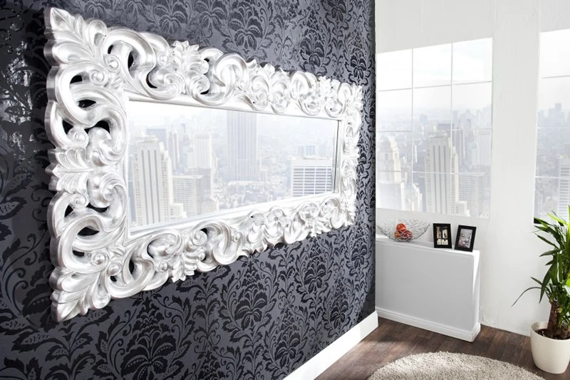 Casa Padrino Barock Wandspiegel Antik Silber - Limited Edition
