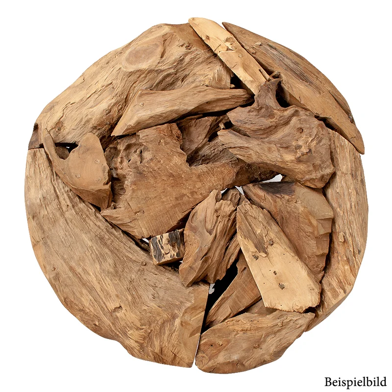 Teakwurzel Couchtisch BOSCO 80cm Natural Massivholz Glasplatte