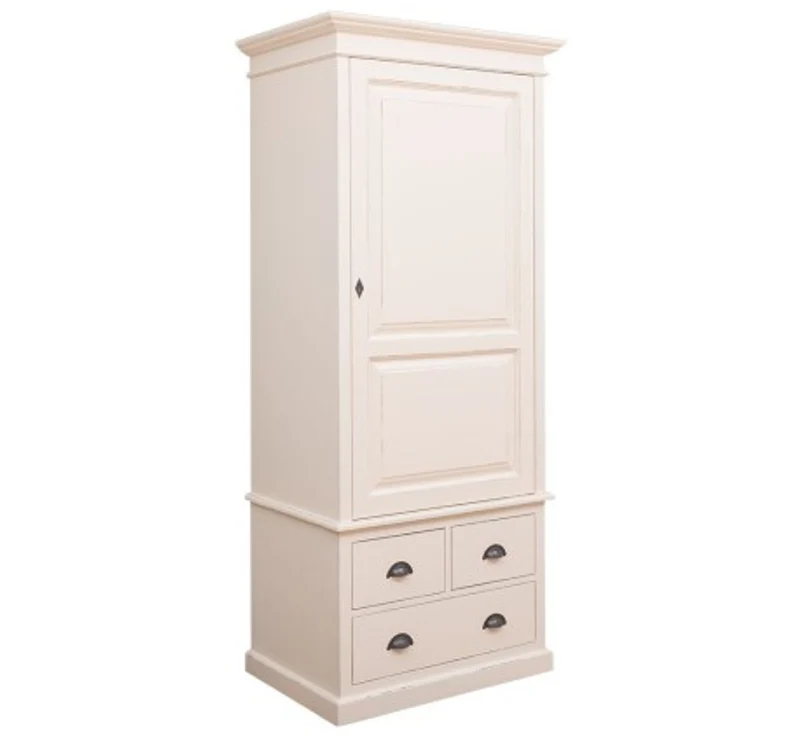 Casa Padrino Kleiderschrank im Landhausstil mit 3 Schubladen, 85 x 59 x 197 cm