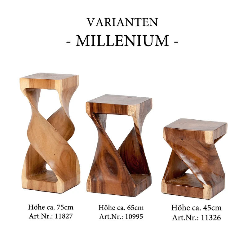 Beistelltisch MILLENIUM ca. H75cm Suar Barhocker