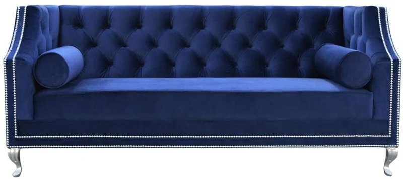 Casa Padrino Luxus Chesterfield Samt Sofa mit Kissen 172 x 84 x H. 76,5 cm - Verschiedene Farben - Chesterfield Wohnzimmer Möbel