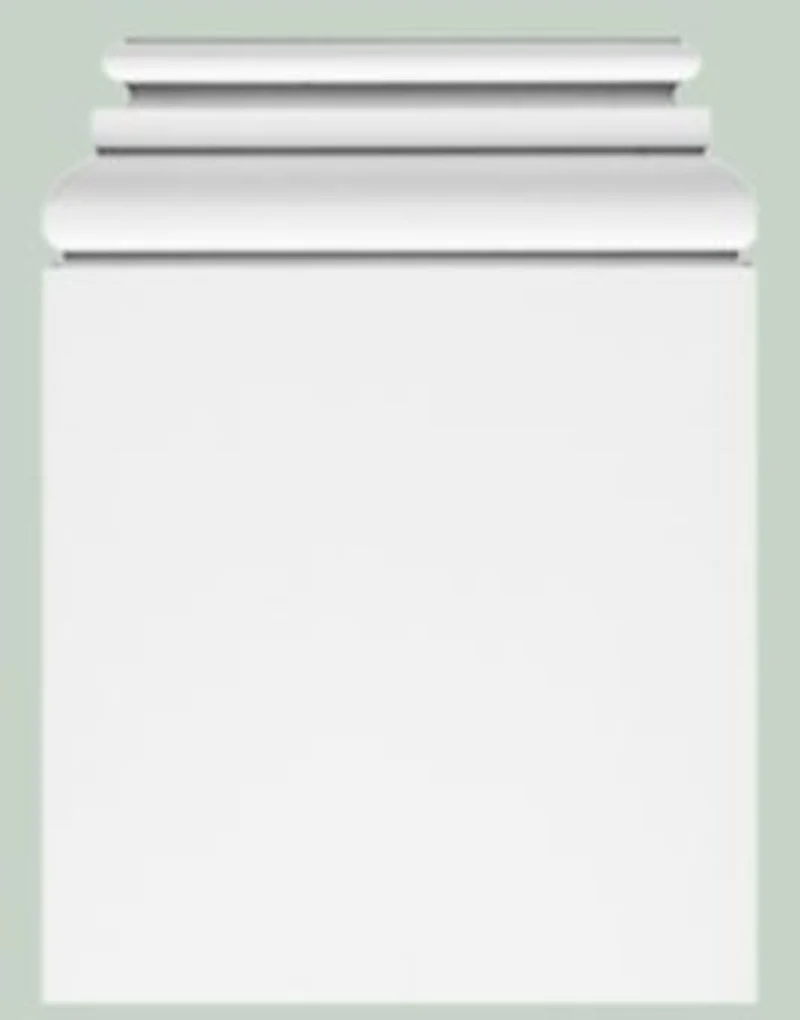 Casa Padrino Barock Wanddeko Sockel Weiß 39 x 6,5 x H. 53,5 cm - Deko Zierelement Säulenfuß