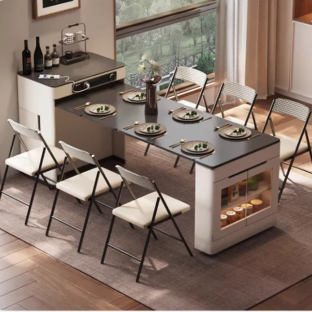 Kücheninselschrank mit ausziehbarem Tisch
