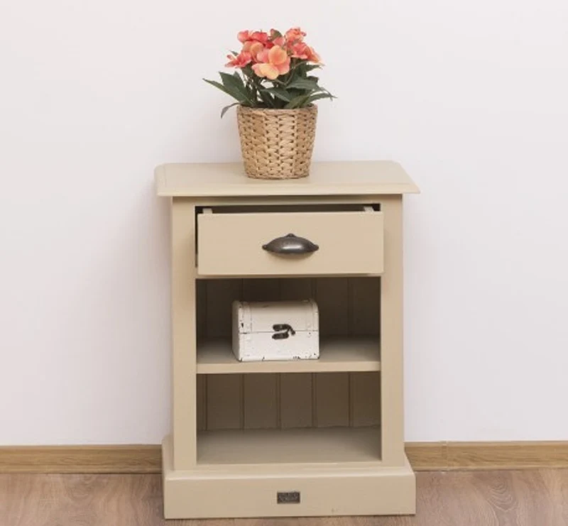 Casa Padrino Nachttisch im Landhausstil mit 1 Schublade, 47 x 32 x 59 cm
