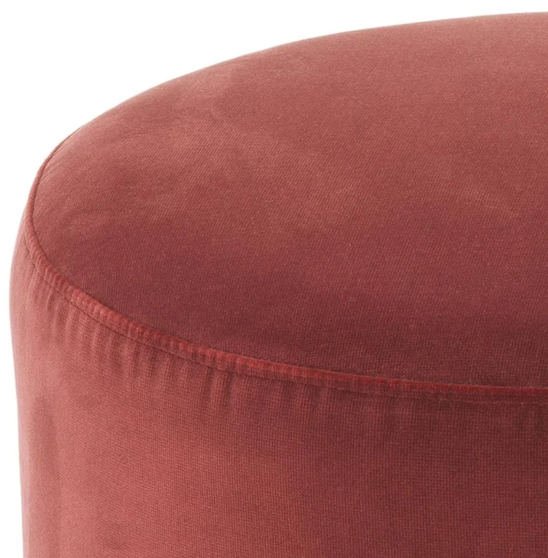 Casa Padrino Luxus Hocker Weinrot / Gold 40 x H. 45 cm - Hotel Möbel