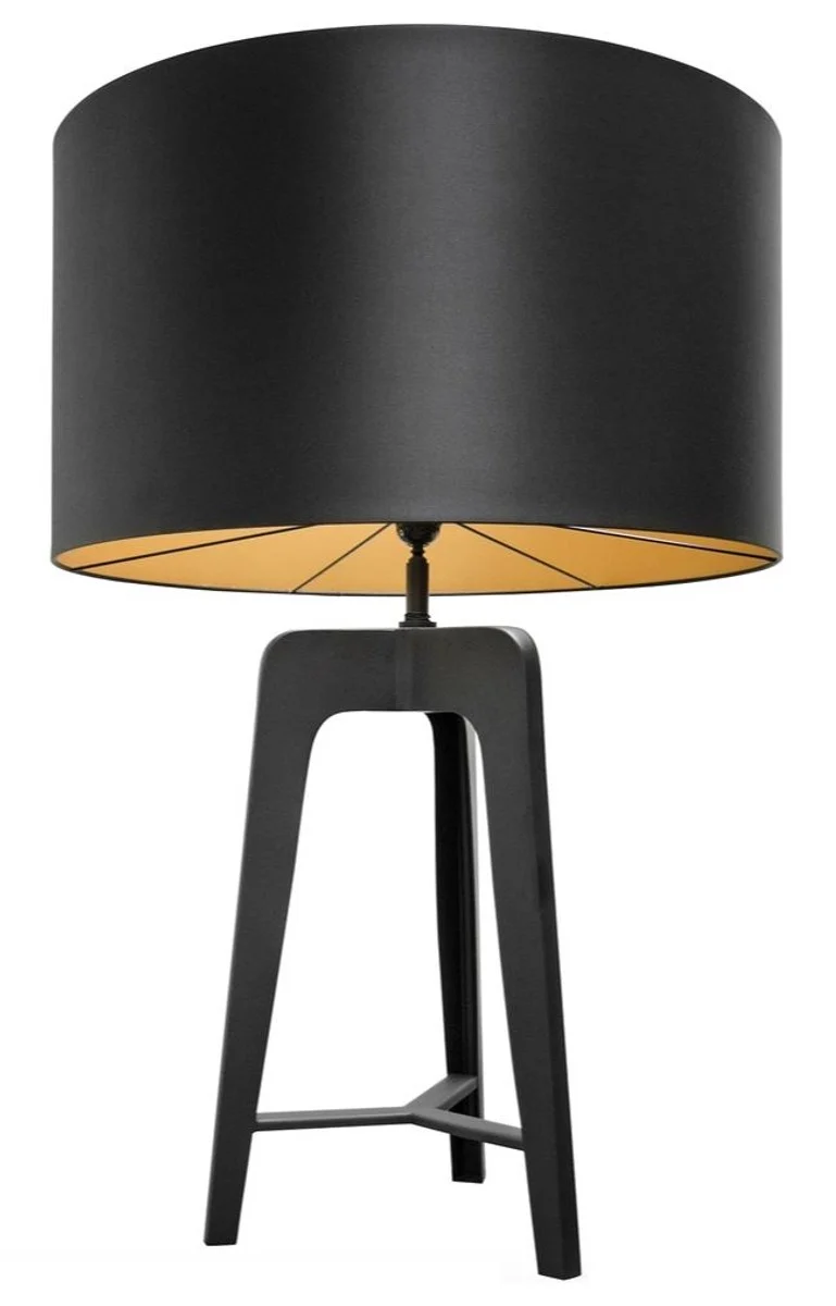 Casa Padrino Designer Tischlampe Mattschwarz 60,5 x H. 91 cm - Hotel Restaurant Möbel