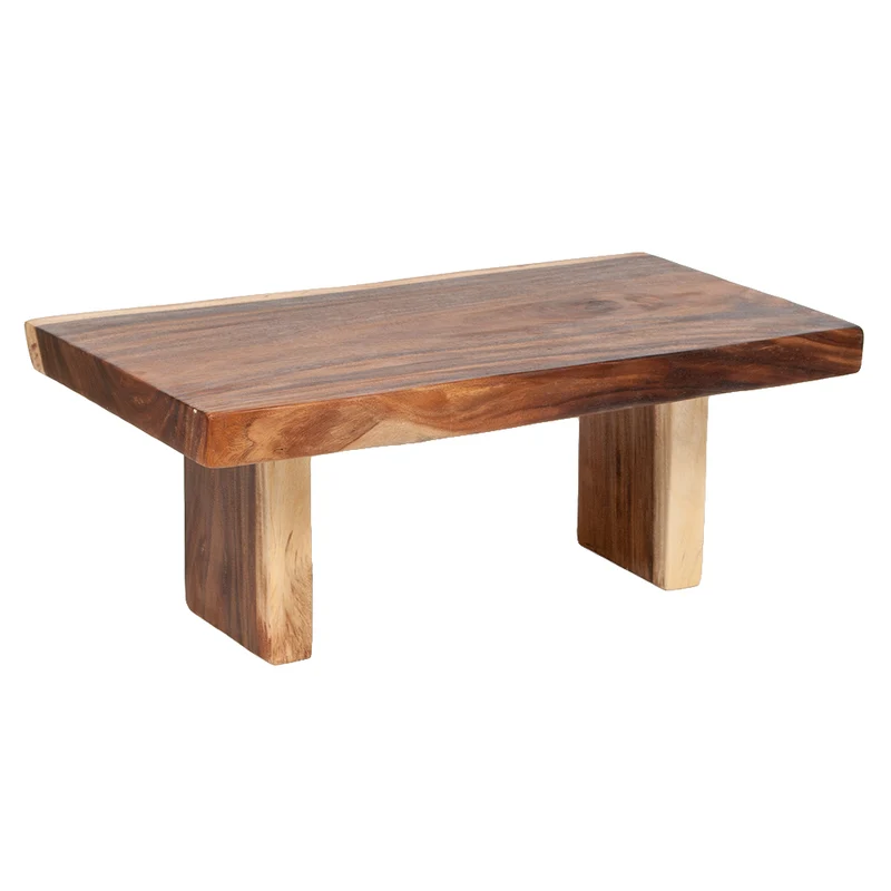 Massiver Unikat Couchtisch SUAR 120cm Natural Baumkante