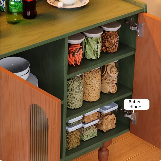 Nordisches Retro-Sideboard aus Massivholz mit selbstgestaltbarer Lochwand