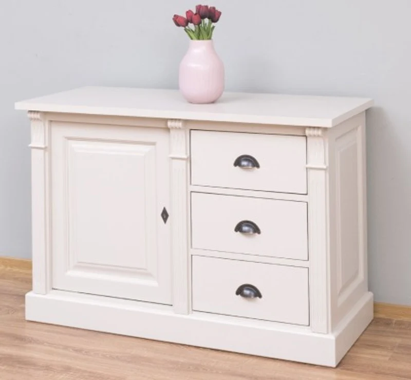 Casa Padrino Sideboard im Landhausstil mit 1 Tür und 3 Schubladen, 116 x 51 x 78 cm
