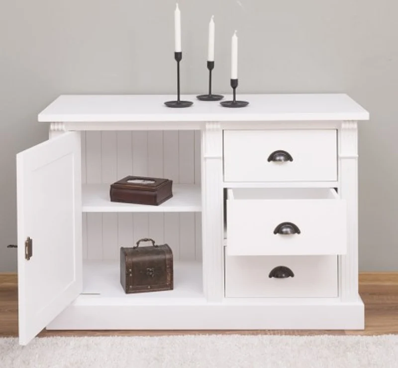 Casa Padrino Sideboard im Landhausstil mit 1 Tür und 3 Schubladen, 116 x 51 x 78 cm