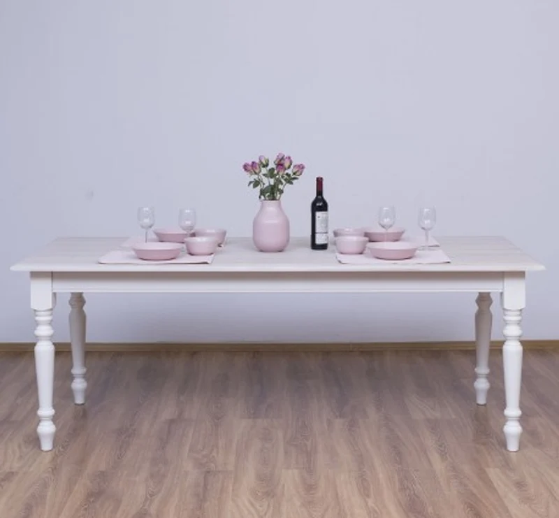 Casa Padrino Esstisch im Landhausstil mit Eichenholzplatte, 210 x 90 x 78 cm