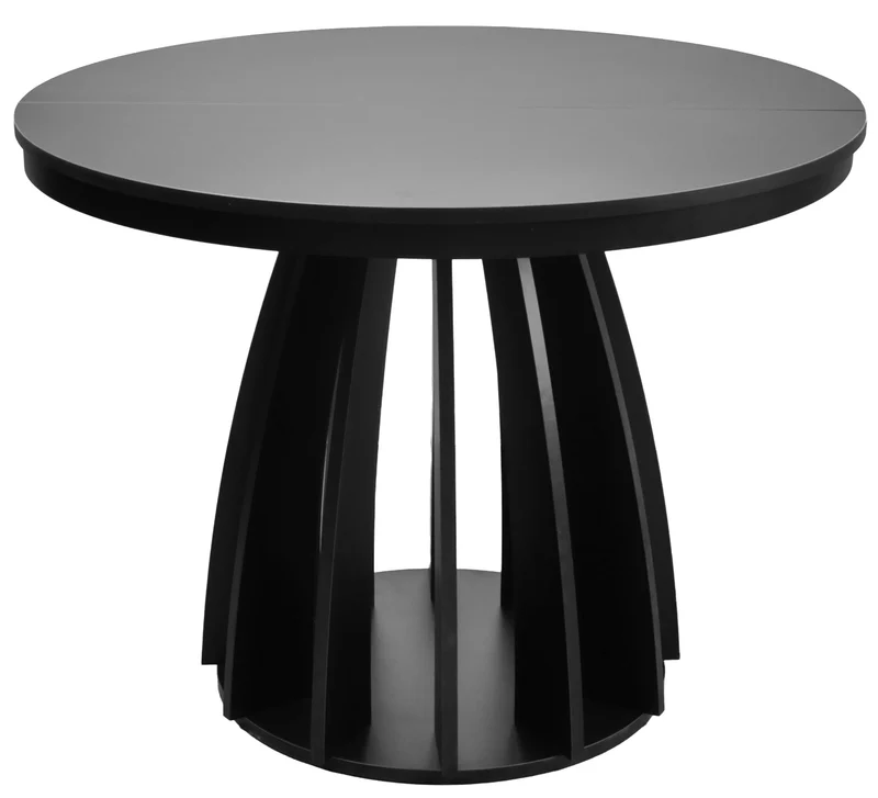 Ausziehbarer Esstisch Diciffy 100-140x100 cm schwarz