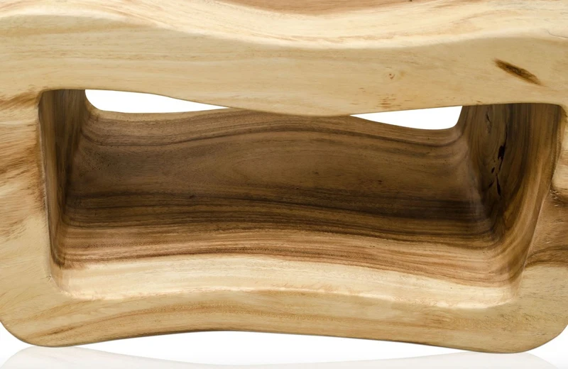 Casa Padrino Luxus Wohnzimmer Beistelltisch Naturfarben 60 x 30 x H. 40 cm - Designer Wohnzimmermöbel