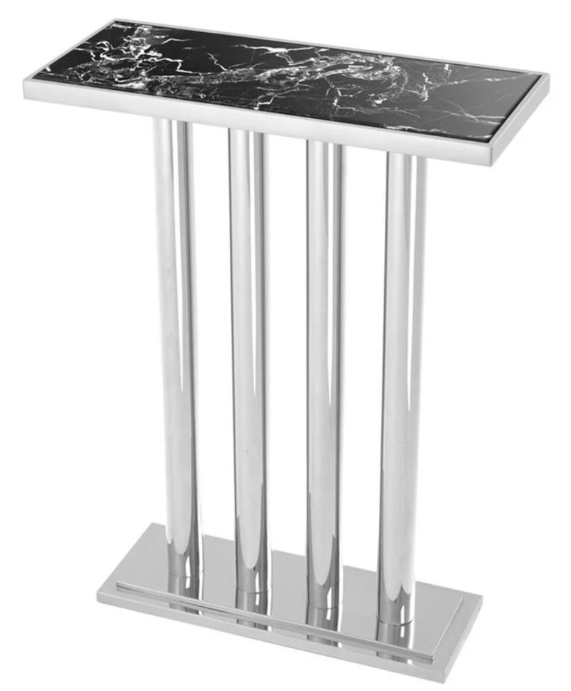 Casa Padrino Luxus Konsole Silber 70 x 30 x H. 93 cm - Designer Hotel Möbel