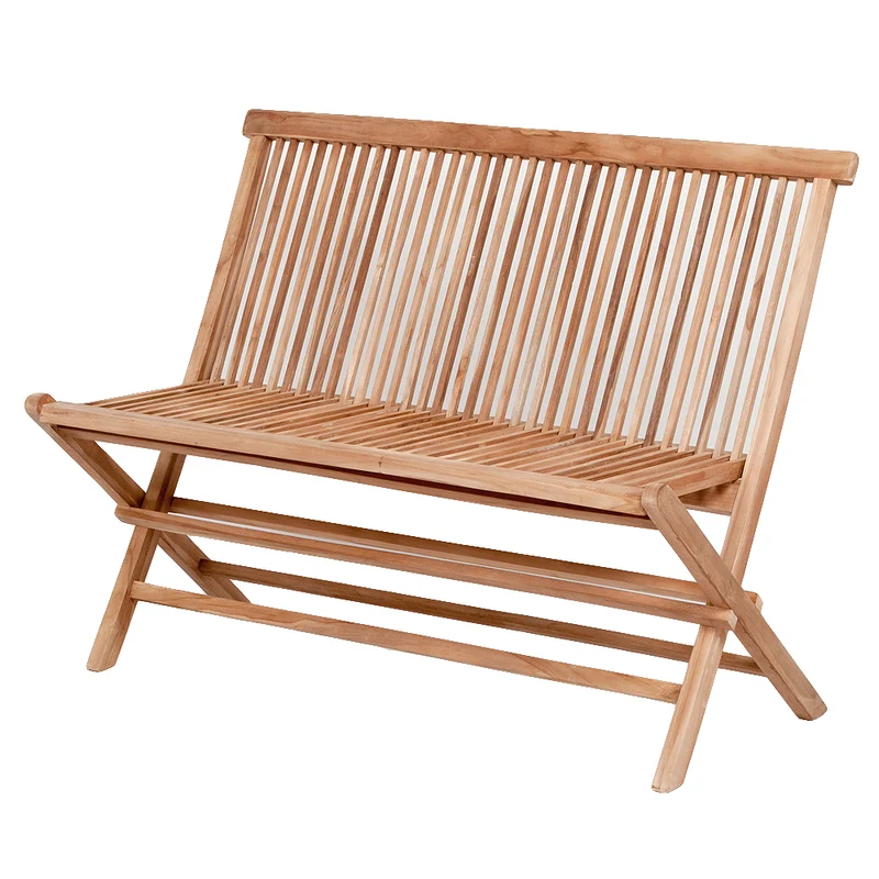 Teak Klappbank KURSI ca. L110cm Natural Gartenbank