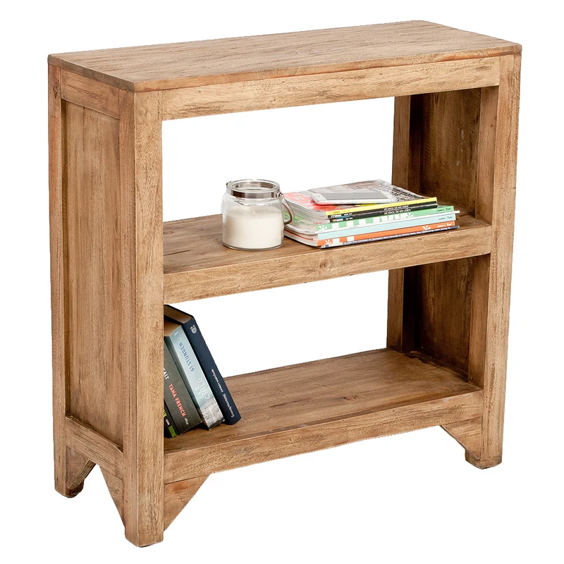 Massivholz Regal REOL 75cm Antik-Natural Mahagoni Bücherregal