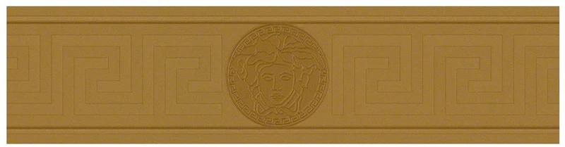 Versace Designer Barock Vliestapete Greek 935222 Gold / Kupfer - Bordüre - Design Tapete - Luxus Qualität