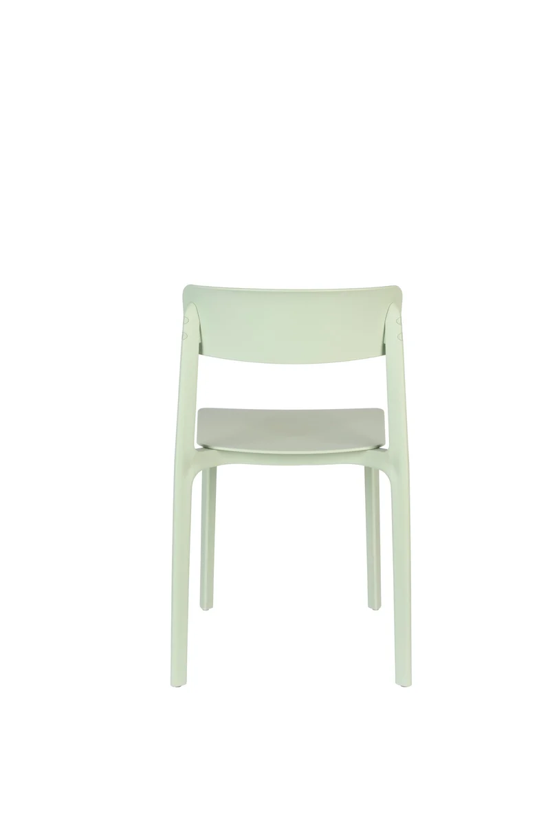 Esszimmerstuhl Clive im 4er-Set, Hellgrün aus Kunststoff, stapelbar