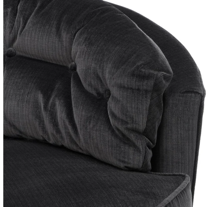 Casa Padrino Drehsessel Schwarz 90 x 86 x H. 72 cm - Luxus Qualität