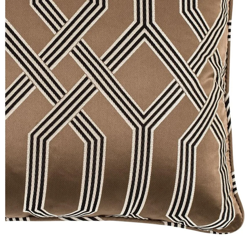 Casa Padrino Deko Kissen / Zierkissen Braun 50 x 50 cm - Luxus Wohnzimmer Accessoires
