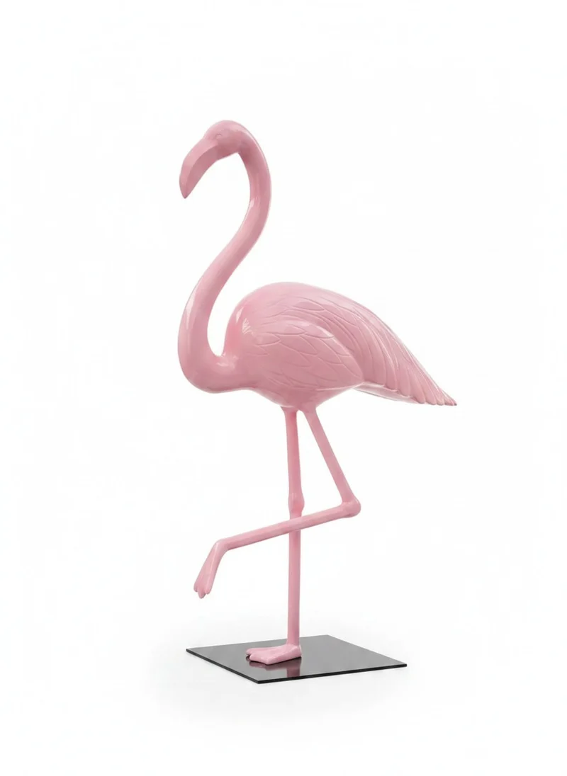 Casa Padrino Luxus Deko Skulptur Vogel Rosa Flamingo H. 155 cm - Riesige Gartenskulptur - Lebensgroße Skulptur - XXL Deko Skulptur - XXL Deko Figur