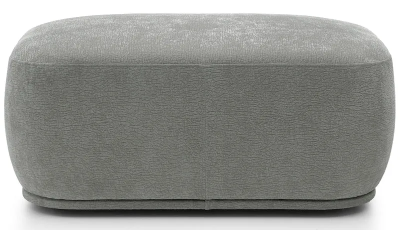Modulares rechteckiges Pouf Bommo in grauem Chenille