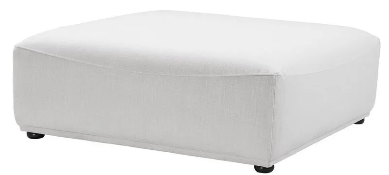 Casa Padrino Luxus Hocker Weiß / Schwarz 109 x 109 x H. 42 cm - 4 eckiger Sitzhocker - Luxus Möbel
