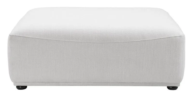 Casa Padrino Luxus Hocker Weiß / Schwarz 109 x 109 x H. 42 cm - 4 eckiger Sitzhocker - Luxus Möbel