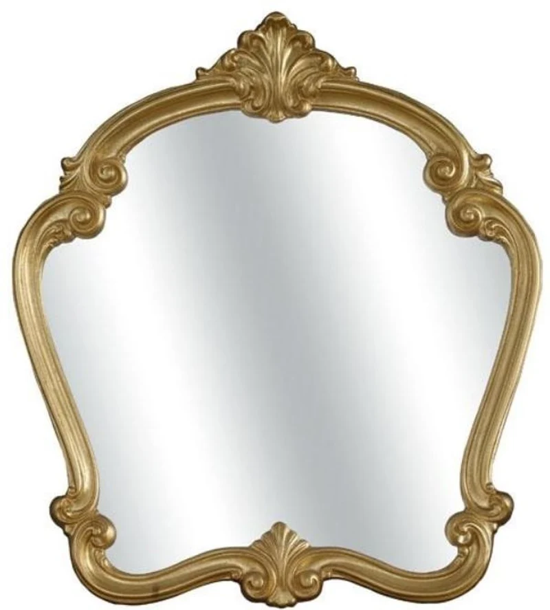 Casa Padrino Luxus Barock Spiegel Gold 92 x 5 x H. 106 cm - Wunderschöner Massivholz Wandspiegel im Barockstil