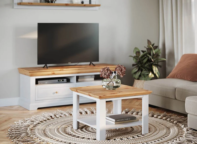 Kleiner Couchtisch aus Massivholz | Beistelltisch Marone Elite