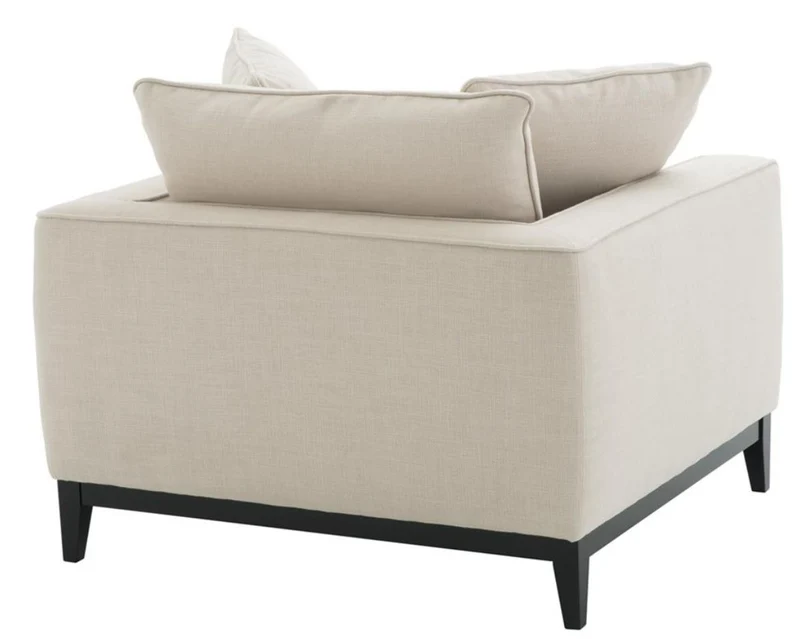 Casa Padrino Luxus Wohnzimmer Sessel Naturfarbig 116 x 106 x H. 94 cm - Luxus Möbel
