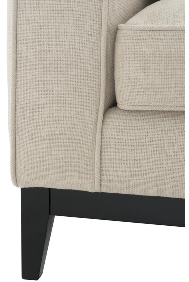 Casa Padrino Luxus Wohnzimmer Sessel Naturfarbig 116 x 106 x H. 94 cm - Luxus Möbel