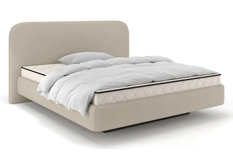 Polsterbett 140x200 cm Nellado mit Stauraum, beige Chenille