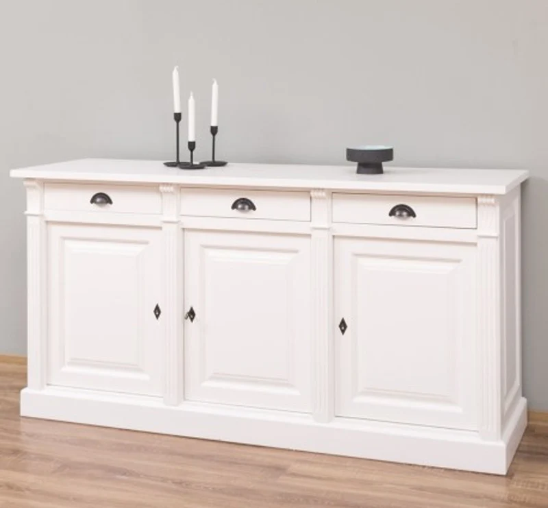 Casa Padrino Sideboard im Landhausstil mit 3 Türen und 3 Schubladen, 179 x 51 x 90 cm