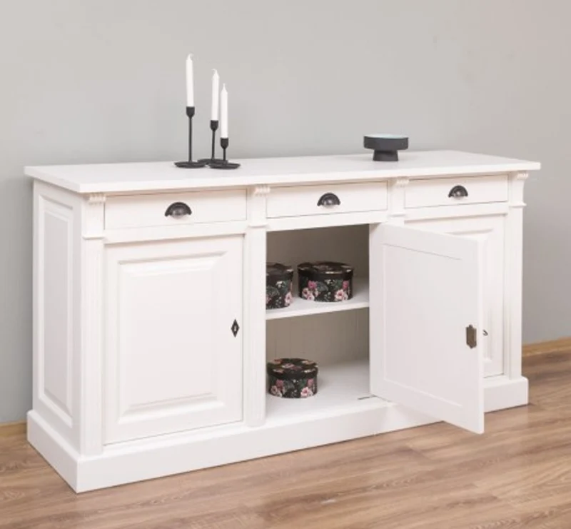 Casa Padrino Sideboard im Landhausstil mit 3 Türen und 3 Schubladen, 179 x 51 x 90 cm