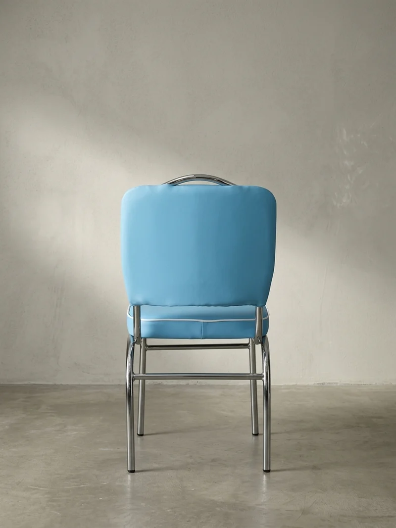 Esszimmerstuhl Kunstleder mit Metallgestell Retro 50er Jahre gepolstert