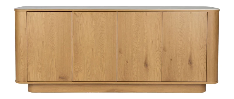 Hohes Sideboard Almira in Eiche-Optik mit Stauraum für Schlafzimmer