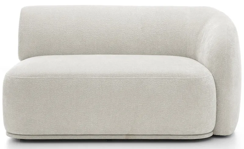 Modulares Ecksofa Bommo L-förmig linksseitig, cremefarben, Chenille