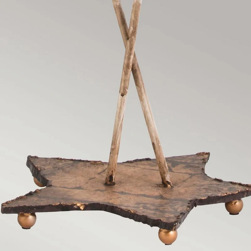 Casa Padrino Luxus Doppel Tischleuchte Silber / Creme H. 102,7 cm - Luxus Leuchten
