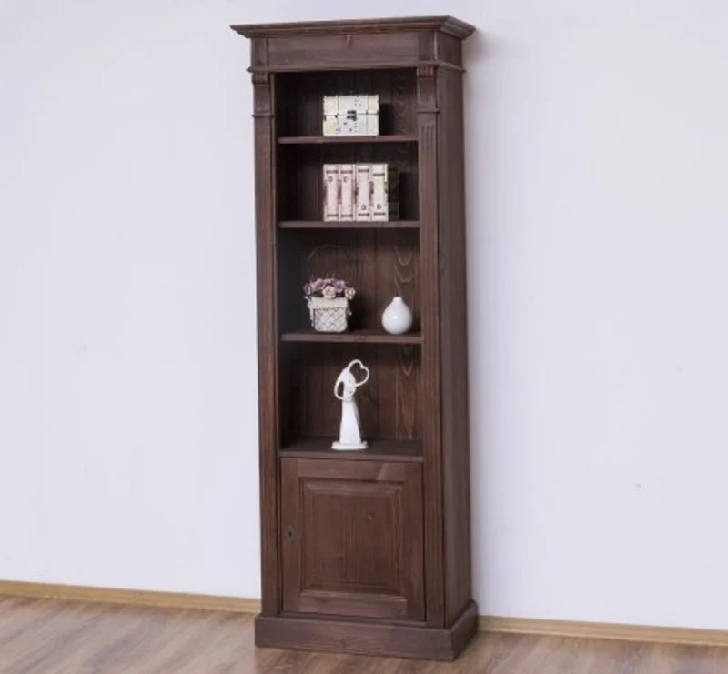 Casa Padrino Bücherregal im Landhausstil mit 1 Tür, 71 x 39 x 197 cm
