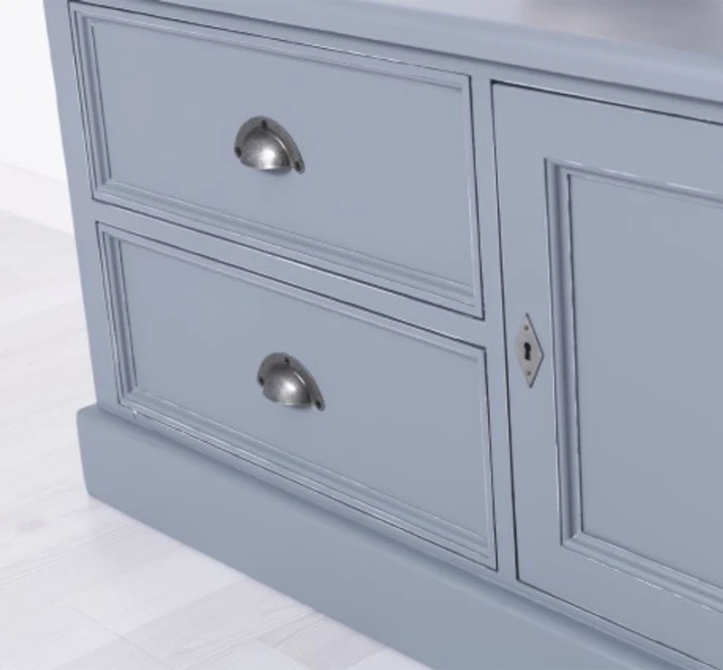 Casa Padrino TV Schrank im Landhausstil mit 1 Tür und 2 Schubladen, 120 x 40 x 57 cm