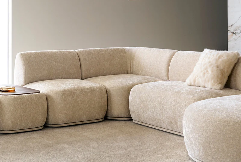 Bommo Eckmodul beige Chenille