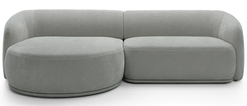 Modulares Ecksofa Bommo L-förmig, linke Seite, grauer Chenille-Stoff