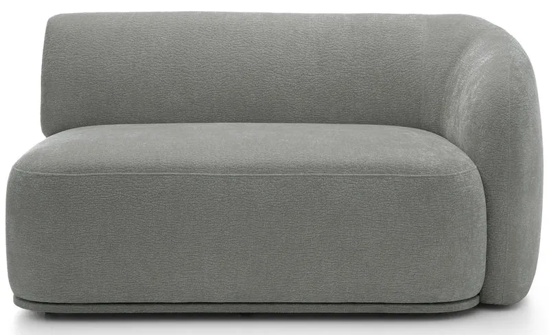Modulares Ecksofa Bommo L-förmig, linke Seite, grauer Chenille-Stoff