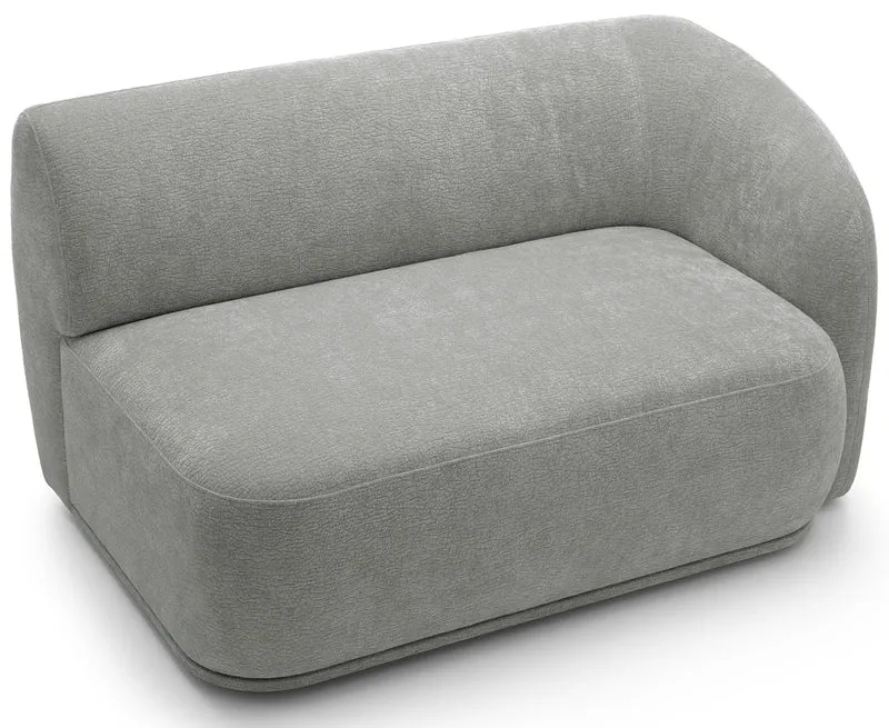 Modulares Ecksofa Bommo L-förmig, linke Seite, grauer Chenille-Stoff