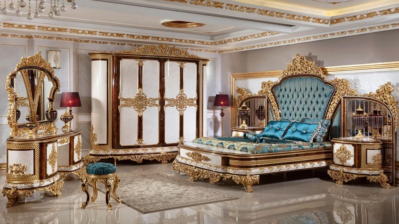 Casa Padrino Luxus Barock Nachtkommoden Set Weiß / Braun / Gold - Prunkvolle Massivholz Nachttische - Barock Schlafzimmer Möbel - Edel & Prunkvoll