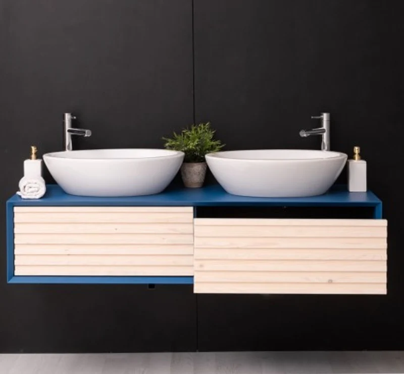 Casa Padrino Waschtisch im Landhausstil mit 2 Schubladen, 150 x 50 x 33 cm